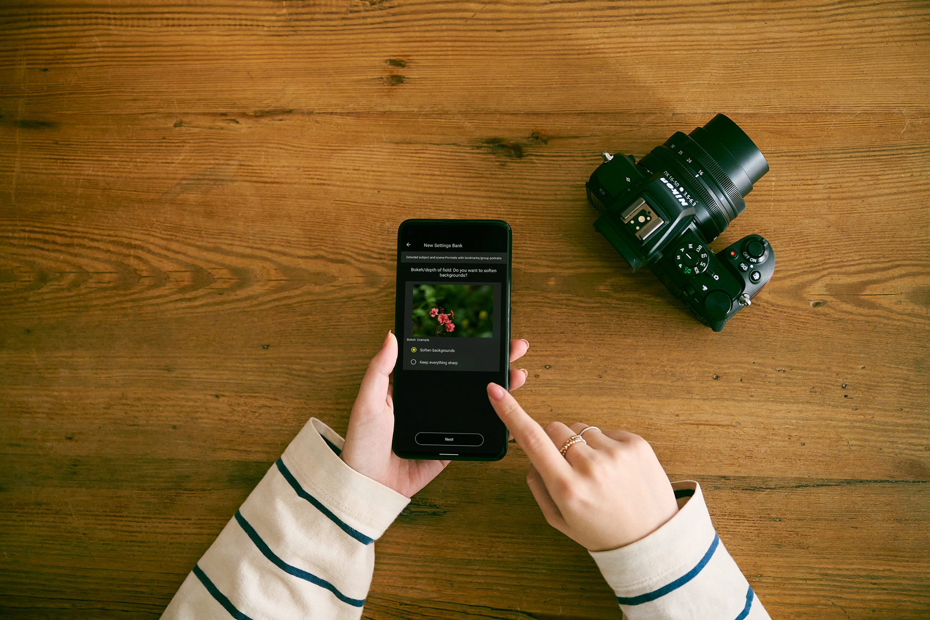 Conceptual image of selecting Bokeh / Motion Blur