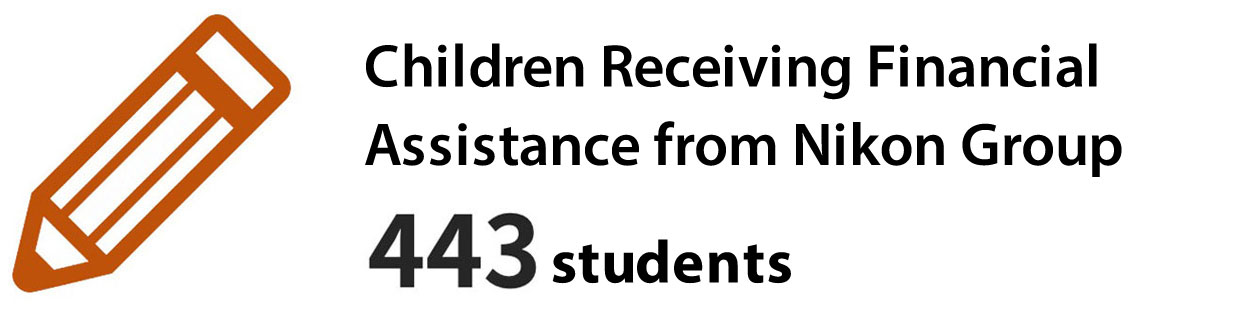 Children Receiving Financial Assistance from Nikon Group 443students